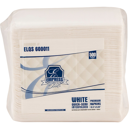 EMPRESS ELITE Dispenser Napkin, Interfold, 1 Ply, PK6000 ELQS 600011